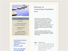 Tablet Screenshot of cornerstonepsychiatric.com